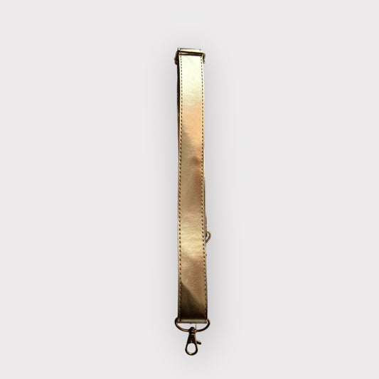 Sangle simili cuir doré