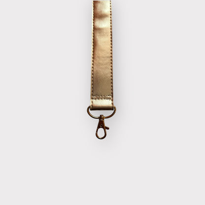 Sangle simili cuir doré